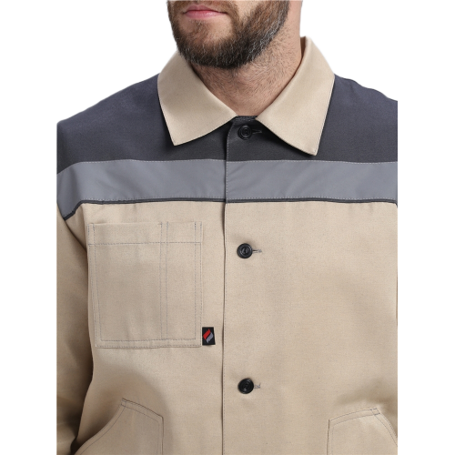 Костюм Лигор-1 СОП (тк.Смесовая,210) брюки, бежевый/т.серый Костюм Лигор-1 СОП (тк.Смесовая,210) брюки, бежевый/т.серый