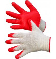 Перчатки х/б с одинарным латексным покрытием Перчатки х/б с одинарным латексным покрытием