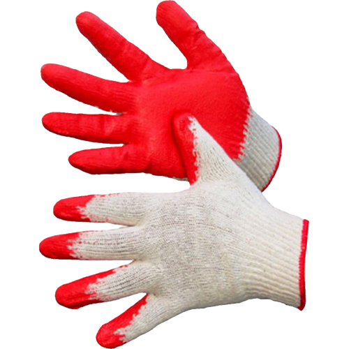 Перчатки х/б с одинарным латексным покрытием Перчатки х/б с одинарным латексным покрытием