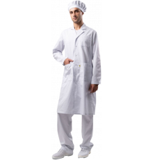 Халат мужской Антистатика М-105 тип D, белый Халат мужской Антистатика М-105 тип D, белый