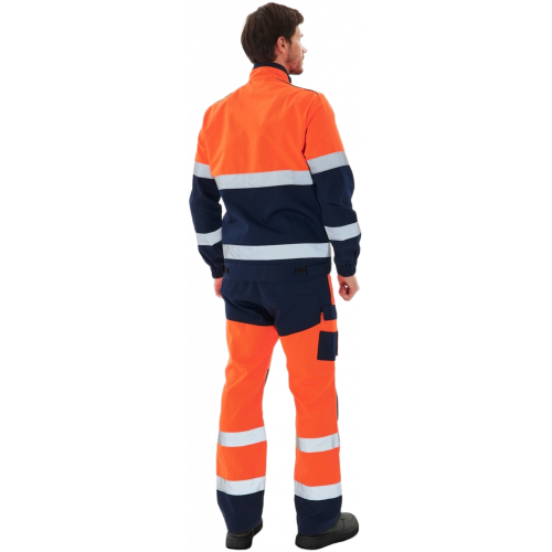 Костюм сигнальный PROFLINE ProfLineSpecialist-2 (тк.Смесовая МВО,240) п/к, оранжевый/т.синий Костюм сигнальный PROFLINE ProfLineSpecialist-2 (тк.Смесовая МВО,240) п/к, оранжевый/т.синий