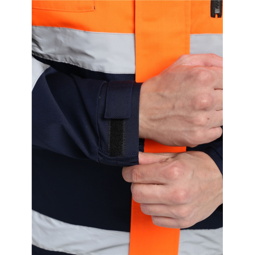 Куртка-трансформер сигнальная ProfLineSpecialist (тк.Смесовая МВО,240), оранжевый/т.синий Куртка-трансформер сигнальная ProfLineSpecialist (тк.Смесовая МВО,240), оранжевый/т.синий