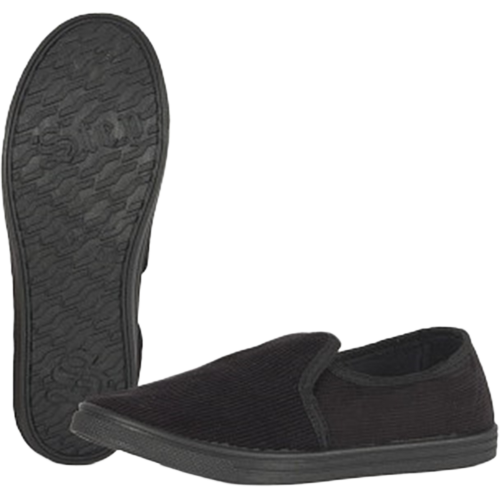 Тапочки вельветовые ПВХ, черные Тапочки вельветовые ПВХ, черные