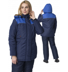 Куртка зимняя женская Сакрин (тк.Таслан,135), т.синий/васильковый Куртка зимняя женская Сакрин (тк.Таслан,135), т.синий/васильковый