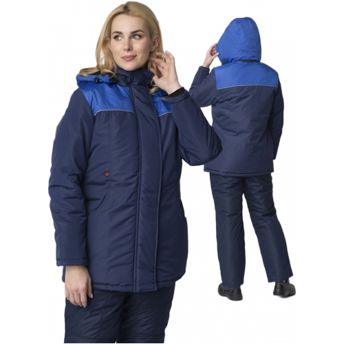 Куртка зимняя женская Сакрин (тк.Таслан,135), т.синий/васильковый