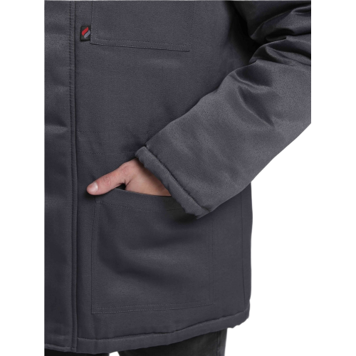 Куртка зимняя для бригадира NEW (тк.Смесовая,210), т.серый/красный Куртка зимняя для бригадира NEW (тк.Смесовая,210), т.серый/красный