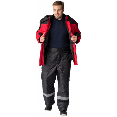 Куртка зимняя Европа CH (тк.Дюспо), красный/черный