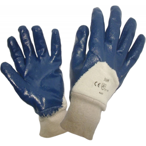 Перчатки нитриловые частичный облив манжет резинка Перчатки нитриловые частичный облив манжет резинка