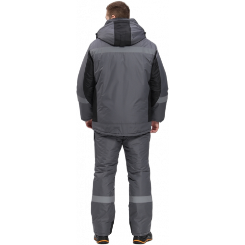 Костюм зимний Вектрон-2 СОП (тк.Таслан,135) п/к, т.серый/черный