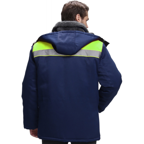 Куртка зимняя для бригадира NEW (тк.Смесовая,210), т.синий/лимонный Куртка зимняя для бригадира NEW (тк.Смесовая,210), т.синий/лимонный
