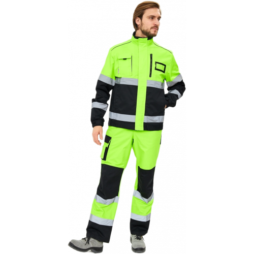 Костюм сигнальный PROFLINE ProfLineSpecialist-2 (тк.Смесовая МВО,240) п/к, желтый/черный Костюм сигнальный PROFLINE ProfLineSpecialist-2 (тк.Смесовая МВО,240) п/к, желтый/черный