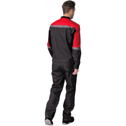 Костюм Формула (тк.Смесовая,240) п/к, серый/красный/черный