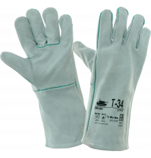 Краги спилковые Т-34 серые без подкладки, КРА005 Краги спилковые Т-34 серые без подкладки, КРА005