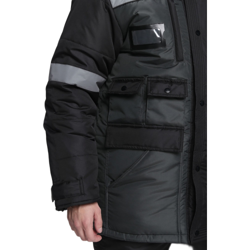 Костюм зимний Беркут СОП CH (тк.Таслан) п/к, черный/т.серый