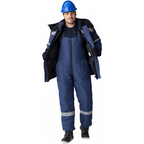 Костюм зимний Беркут (Таслан) п/к, темно-синий/черный Костюм зимний Беркут (Таслан) п/к, темно-синий/черный