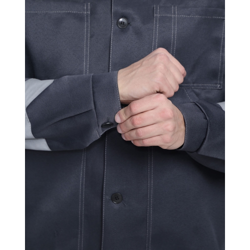 Костюм Лигор-1 СОП (тк.Смесовая,210) брюки, т.серый/красный