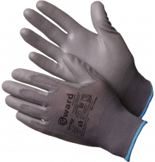 Gray Перчатки нейлоновые серого цвета с полиуретановым покрытием Gray Перчатки нейлоновые серого цвета с полиуретановым покрытием