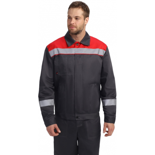 Костюм Лигор-1 Премиум СОП К. (тк.Смесовая,240) брюки, т.серый/красный Костюм Лигор-1 Премиум СОП К. (тк.Смесовая,240) брюки, т.серый/красный