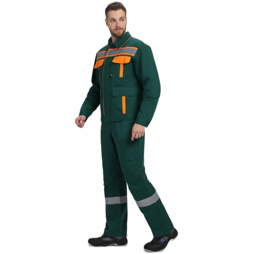Костюм для ИТР СОП IMP (тк.Саржа,250) п/к, т.зеленый/оранжевый Костюм для ИТР СОП IMP (тк.Саржа,250) п/к, т.зеленый/оранжевый