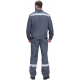 Костюм Флофт-1 Премиум СОП (тк.Смесовая,240) брюки, т.серый/серый/красный