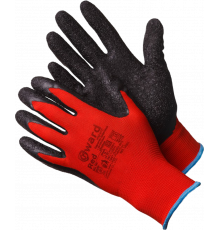 Red Перчатки нейлоновые с текстурированным латексным покрытием Red Перчатки нейлоновые с текстурированным латексным покрытием