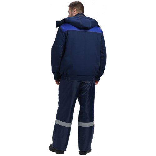 Куртка зимняя укороченная Флофт Премиум (тк.Смесовая,240), т.синий/васильковый/серый Куртка зимняя укороченная Флофт Премиум (тк.Смесовая,240), т.синий/васильковый/серый