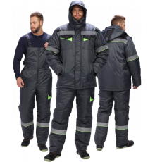 Костюм зимний Ховард (тк.OxLine) п/к, т.серый/черный/лимонный