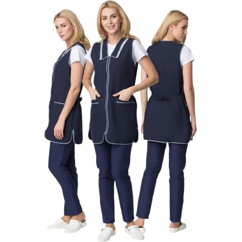 Фартук-сарафан Вишня (тк.Габардин), т.синий Фартук-сарафан Вишня (тк.Габардин), т.синий