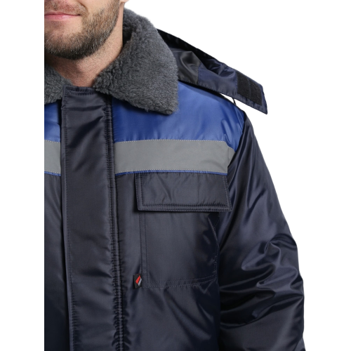 Куртка зимняя для бригадира NEW (тк.Оксфорд), т.синий/васильковый