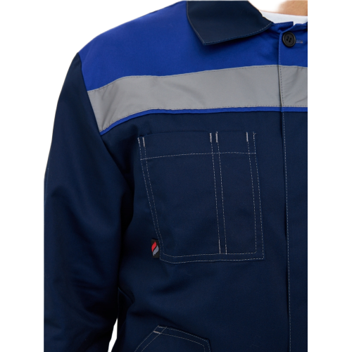 Костюм Лигор-1 Премиум СОП К. (тк.Смесовая,240) брюки, т.синий/васильковый