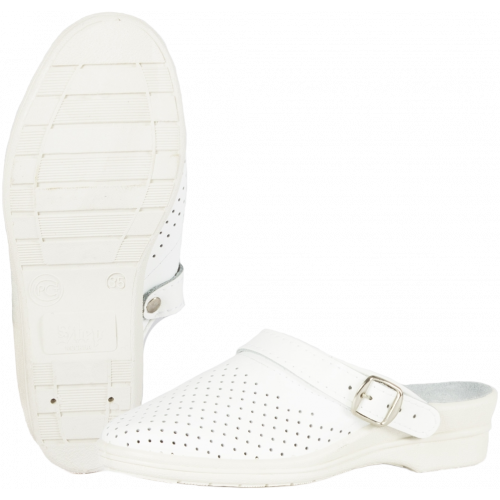 Сабо женские нат.кожа ПВХ, белый Сабо женские нат.кожа ПВХ, белый