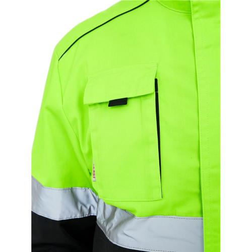 Костюм сигнальный PROFLINE ProfLineSpecialist-2 (тк.Смесовая МВО,240) п/к, желтый/черный Костюм сигнальный PROFLINE ProfLineSpecialist-2 (тк.Смесовая МВО,240) п/к, желтый/черный