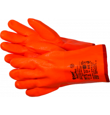 Flame Plus Перчатки утепленные с обливкой ПВХ оранжевого цвета