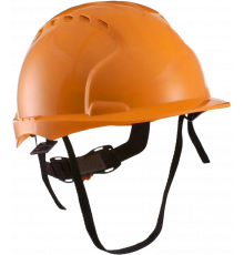 Каска защитная с вентиляцией (с храповиком), оранжевая Каска защитная с вентиляцией (с храповиком), оранжевая