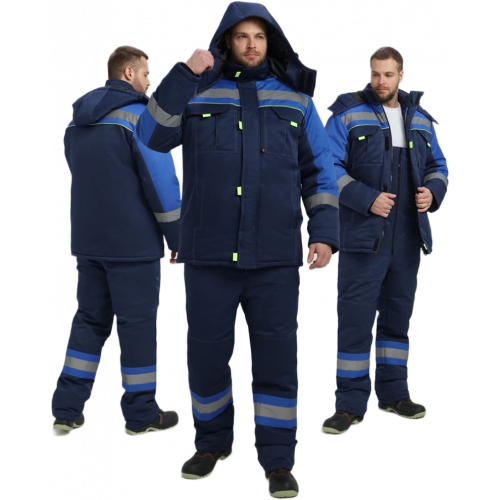 Костюм зимний Бивек-2 СОП (тк.Смесовая,210) пк, т.синий/васильковый/лимонный Костюм зимний Бивек-2 СОП (тк.Смесовая,210) пк, т.синий/васильковый/лимонный