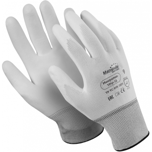 Перчатки Manipula Specialist® Микропол (нейлон+полиуретан), TPU-13/MG-162 Перчатки Manipula Specialist® Микропол (нейлон+полиуретан), TPU-13/MG-162