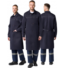 Халат мужской для ИТР (тк.Смесовая,210), т.синий Халат мужской для ИТР (тк.Смесовая,210), т.синий