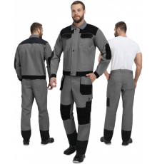 Костюм Вестгард-1 (тк.Канвас,260) брюки, т.серый/черный Костюм Вестгард-1 (тк.Канвас,260) брюки, т.серый/черный