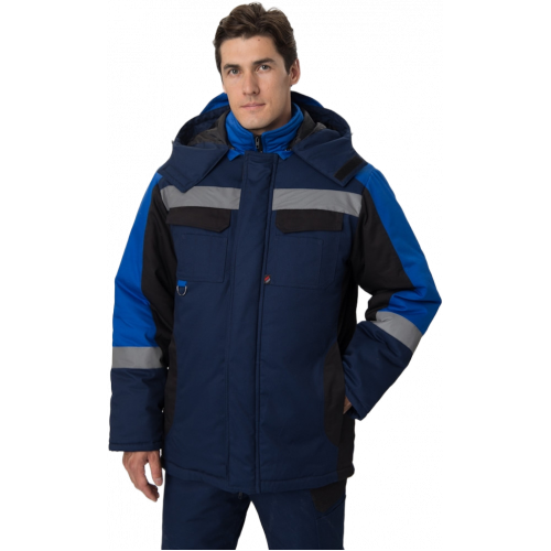 Костюм зимний Вектрон-2 СОП (тк.Смесовая,240) п/к, т.синий/черный/васильковый