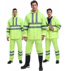 Костюм влагозащитный сигнальный ProfLineSpecialist СОП (ПВХ,210), желтый Костюм влагозащитный сигнальный ProfLineSpecialist СОП (ПВХ,210), желтый