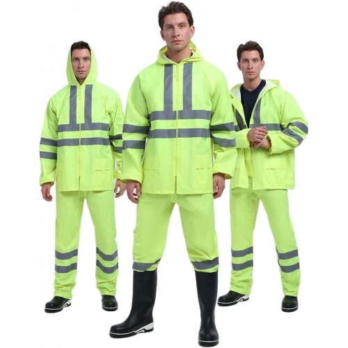 Костюм влагозащитный сигнальный ProfLineSpecialist СОП (ПВХ,210), желтый Костюм влагозащитный сигнальный ProfLineSpecialist СОП (ПВХ,210), желтый