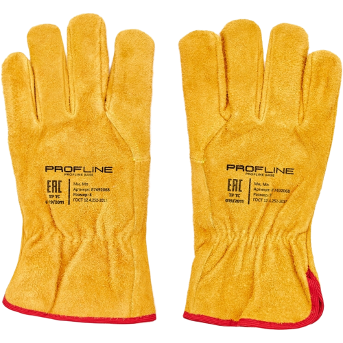 Перчатки спилковые ProfLineBase Перчатки спилковые ProfLineBase