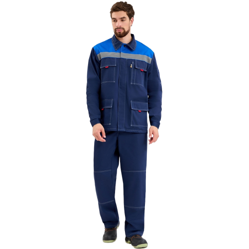 Костюм Бренд (тк.Саржа,240) брюки, синий/васильковый