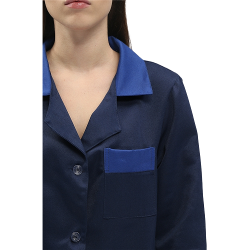 Халат женский (тк.Смесовая,210), т.синий/васильковый