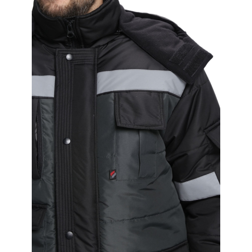 Костюм зимний Беркут СОП CH (тк.Таслан) п/к, черный/т.серый