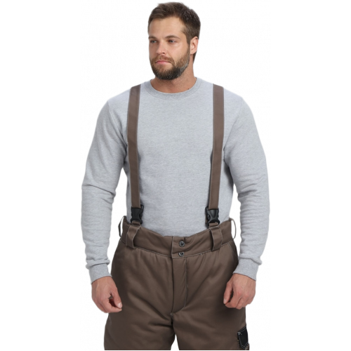 Костюм зимний Мега IMP (тк.Смесовая,240) брюки, коричневый/черный/бежевый