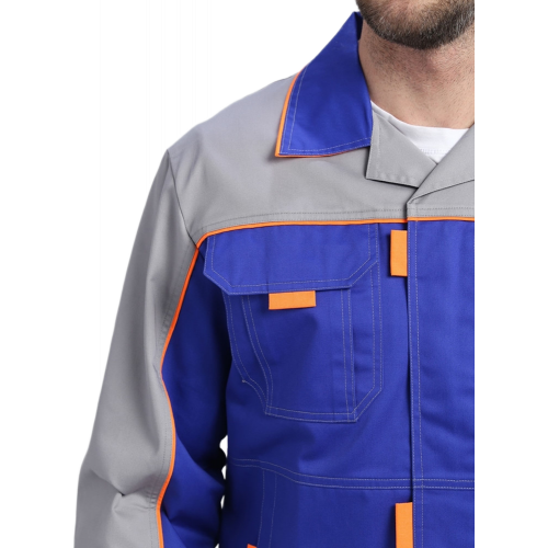 Костюм Драга-2 (тк.Смесовая МВО,240) п/к, васильковый/св.серый/оранжевый Костюм Драга-2 (тк.Смесовая МВО,240) п/к, васильковый/св.серый/оранжевый