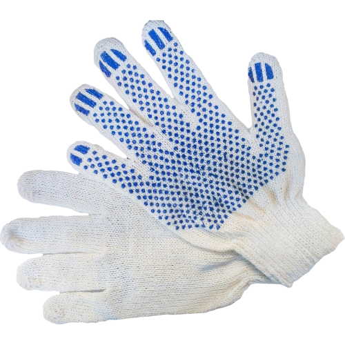 Перчатки х/б 10кл. ЛЮКС с ПВХ ТОЧКА 43-46 гр. 125 текс, белые (10пар) Перчатки х/б 10кл. ЛЮКС с ПВХ ТОЧКА 43-46 гр. 125 текс, белые (10пар)