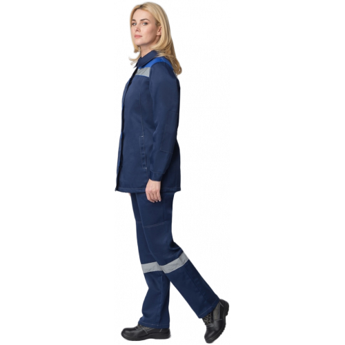 Костюм женский Весна-2 СОП NEW (тк.Смесовая,210) п/к, т.синий/васильковый