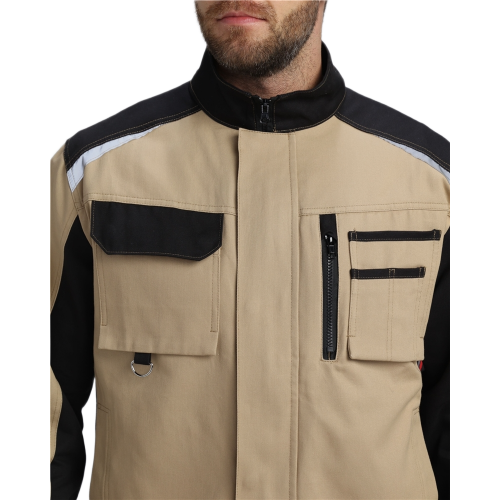 Куртка Милан CH (тк.Смесовая,260), бежевый/черный Куртка Милан CH (тк.Смесовая,260), бежевый/черный